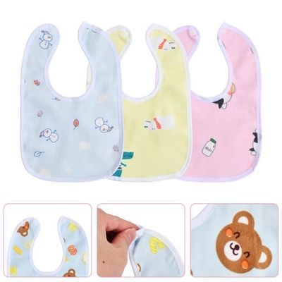 Lot De 4 Bavoirs Bébé Imperméables Avec Boutons-pression Réglables - Lavables En Machine, Motifs Mignons - Pour Repas Et Bave