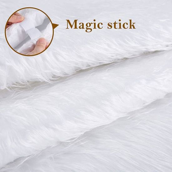 Jupe De Sapin De Noël En Fausse Fourrure - 90cm Blanc Neige - Décoration Festive Pour Pied De Sapin