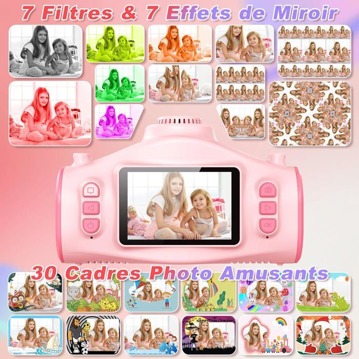 CHAKEYAKE Appareil Photo Numérique étanche IP67 Pour Enfants – 1080P, 20MP, Carte 32Go Incluse, Zoom 10X, Jeux éducatifs – Idéal Pour Piscine, Plage Et Plongée – Bleu