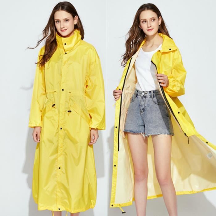 M Jaune Manteau de Pluie Capuche pour Homme et Femme