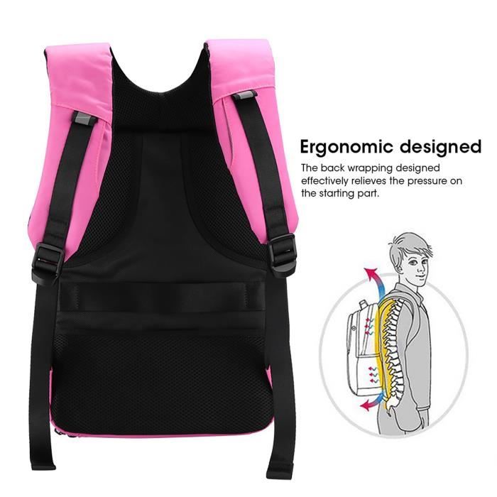ROM Sac a dos LED Sac a Dos LED Lumineux a Affichage Sac Etanche Multifonction Lumineux Wifi 20L 25 x 25cm Rose Cdiscount