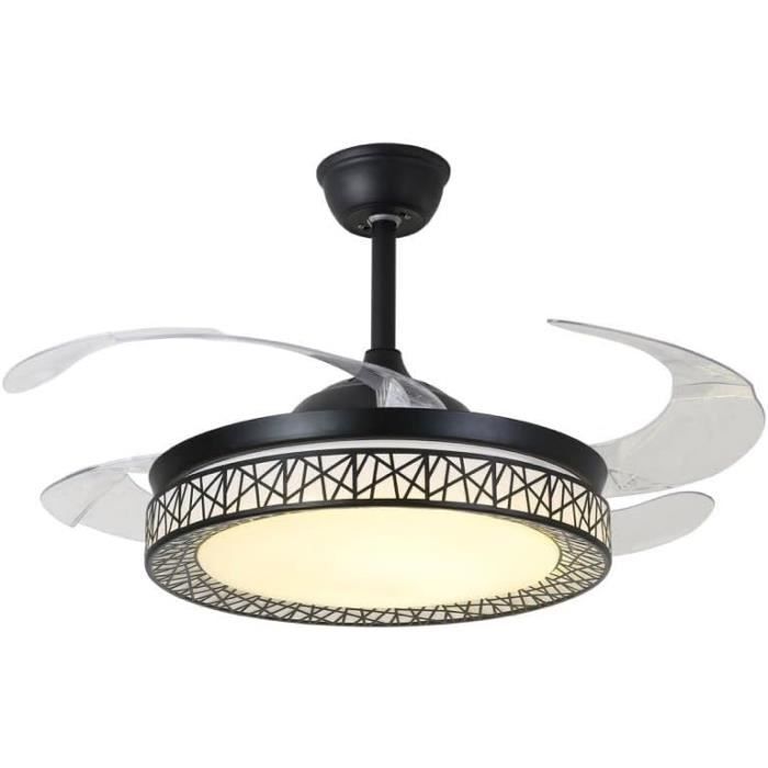 Ventilateur Plafond Extérieur LED 36W - IP65 Étanche, 6 Vitesses, Dimmable, Télécommande - Pour Pergola, Terrasse