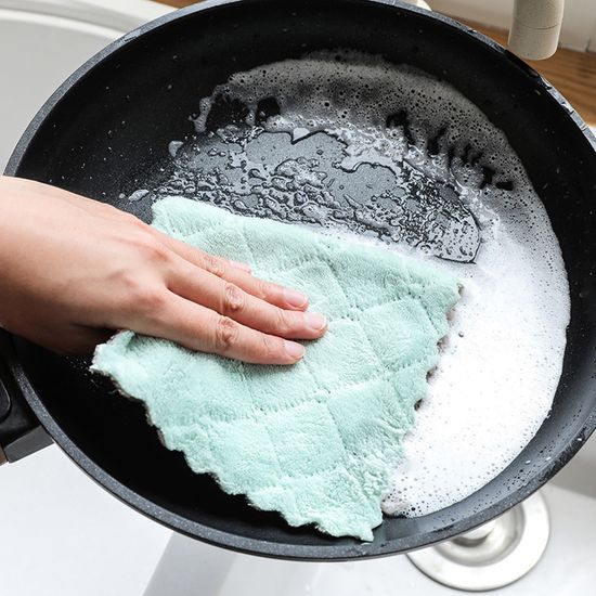 Lot De 16 Torchons De Cuisine En Microfibre – 25,4 X 25,4 Cm, Velours Corail – Super Absorbants, Lavables, Doubles Faces - 10