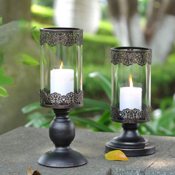 Lot De 3 Bougeoirs En Métal Noir Vintage Et Moderne Pour Décoration D'intérieur, Noël, Ferme, Cheminée De Table, Anniversaire, Mariage, Dîner, Pendaison De Crémaillère, Fête