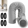 Gaine isolante – – Triple couche anti-chaleur – Pour climatiseur portable 12.7/15cm – Gris
