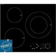Table de cuisson induction - SAUTER - 3 zones - 7200 W - L60 x P52 cm - Revêtement verre - Noir - SPI6300-0