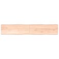 vidaXL Dessus de table bois chêne massif non traité bordure assortie 363920-0