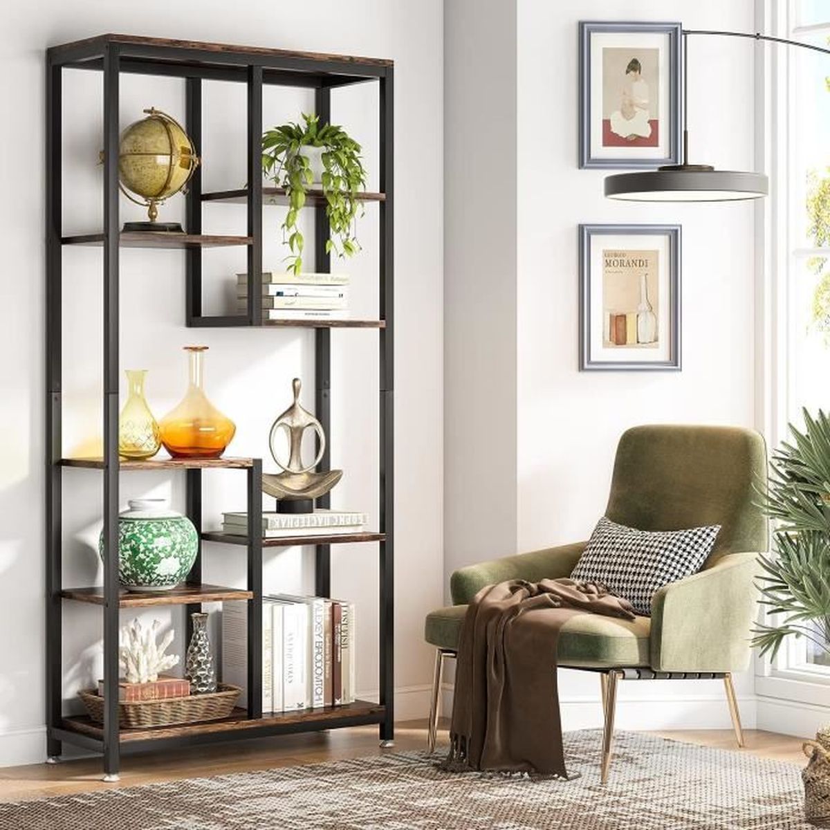 ETAGERE AVEC DIVISIONS COULISSANTE 80CM 