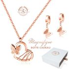 Parure Butterfly collier et boucles d'oreilles Baignés dans l'Or. Magnifique boîte cadeau offerte. Marque 2SPlendid®