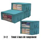 Bemsm - 5 pièces compartiment de rangement sous le lit couvercle du compartiment de rangement oreiller veste jouet rangement des