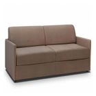 ITALIAN SPIRIT Canapé lit express COLOSSE couchage 140 cm matelas épaisseur 22 cm à mémoire de forme velours taupe