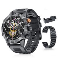 Montre Connectée Homme 1.53" - IP68 - 300mAh -100+ Modes Sportifs - 2 Bracelets -Sommeil/Fréquence Cardiaque - pour iOS Android