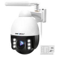 Caméra de Surveillance Extérieur GENBOLT 3G/4G LTE avec Carte Sim, 5X Zoom Optique, Détection Humaine