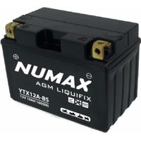 Batterie moto Numax Premium AGM avec pack acide YTX12A-BS 12V 10Ah 160A