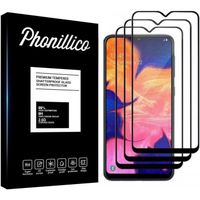 Verre Trempe pour Samsung Galaxy A10 [Pack 3] Film Transparent Intégral Bord Noir Vitre Protection Ecran Phonillico®
