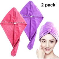 Bonnet pour cheveux secs bonnet triangulaire absorbant en fibre bonnet de douche