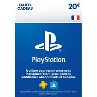 Carte cadeau numérique de 20€ à utiliser sur le PlayStation Store