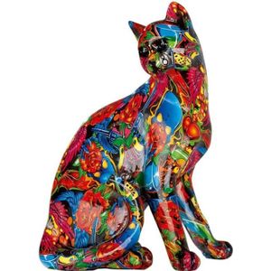 Statue de jardin fantaisiste en forme de chat orange de 30,5 cm pour  intérieur et extérieur – Collection Happy Cat – Cadeaux pour amoureux des  chats
