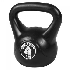 HALTÈRE - POIDS Kettlebell plastique noire de 4 KG - haltère russe