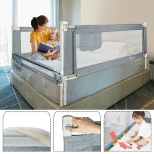 BARRIÈRE DE LIT BÉBÉ Hengmei - Barrière de lit -Barrière de lit sûre et réglable en hauteur - 150 cm - barriã¨res de lit Anti-Chute - Pour bébé et
