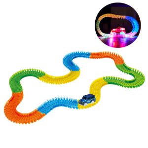 CIRCUIT INN® Jouet Voiture lumineux Race Track Set Pistes Course Circuit Flexible Jeu train électrique jeux ludique apprentissage interactif