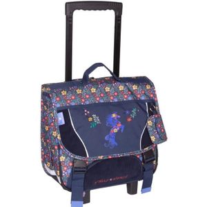 CARTABLE Cartable à roulettes cheval STALLA BIANCA Polka Bl