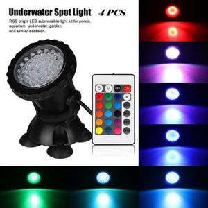 blanc argent/é /Éclairage de Bateau avec T/él/écommande Lampe Projecteur Led Submersible pour Yacht Marine Aquarium Fontaine /Étang Lumi/ère Sous-Marine LED Imperm/éable