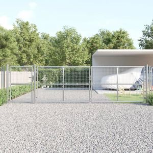 PORTAIL - PORTILLON LEX Portillons - Portal de jardin maille argenté 500x175 cm acier galvanisé - Qqmora - TKB0743