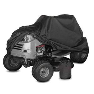POHOVE Housse de protection universelle pour tondeuse à gazon tondeuse à gazon robuste imperméable tracteur avec cordon élastique 