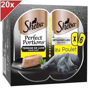 BOITES - PATÉES SHEBA Perfect Portions 120 Barquettes terrine au p