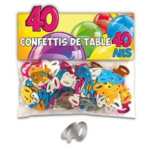 Confettis De Table Joyeux Anniversaire Rouge Métallisé | Sachet De 10g (80 Pièces) | Décoration Fête