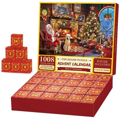 Calendrier De l'avent 2023 - Calendrier Avent Jeu de Puzzle - 24 PièCes - Compte à Rebours