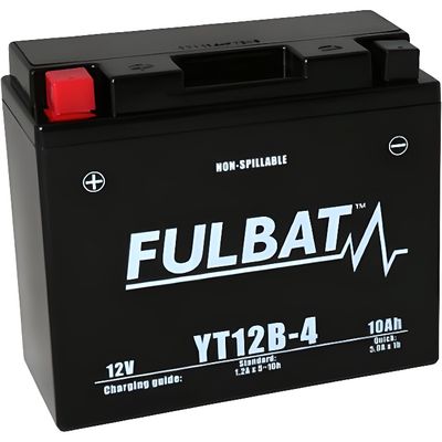 Batterie moto YT12B-4 Etanche AGM 12V / 10Ah