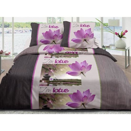 Parure De Lit 140x190 Cm Pur Coton - Drap Housse + Drap Plat + 2 Taies, 57 Fils/cm², Label Oeko-Tex