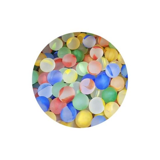 MesBilles - 25 Billes Glossy Jaune - Bille en verre 16 mm par MesBilles