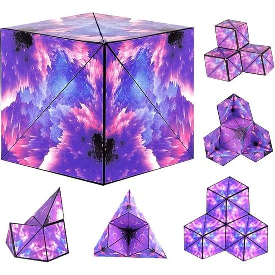 Cube Magique Magnétique 3D Infini - Jouet Puzzle Transformable Pour Enfants 8-12 Ans - Cadeau Garçon Fille Développement Créativité