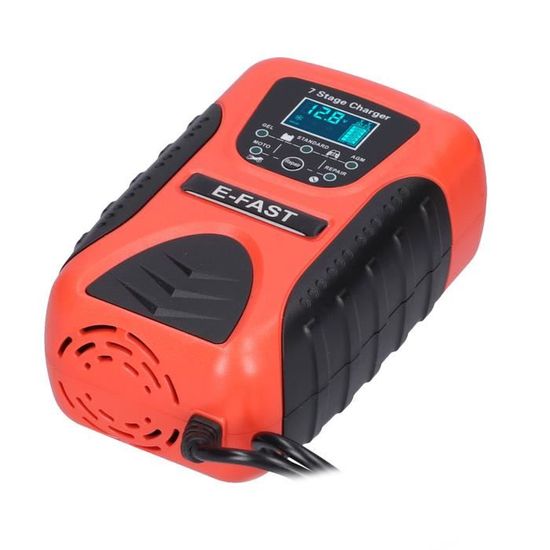 Dilwe Désulfateur de batterie Chargeur de batterie de voiture automatique 12V 7A 7 étapes pour