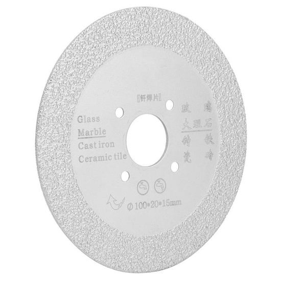 SHDIATOOL Disque de meulage à lame de coupe diamantée 100MM pour granit Lame diamantée à double face brasée sous vide de forme triangulaire pour le marbre, le béton, la pierre filetage M14