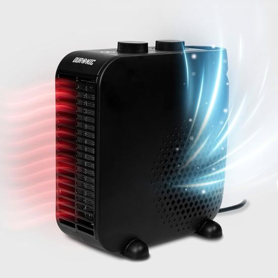 Duronic HV180 Radiateur électrique compact avec panneaux Mica 1800W | Chauffage écoresponsable chauffant en 1 min | Thermostat ajustable | Extinction automatique |2 Niveaux de puissance | Sans huile