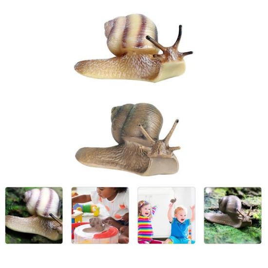 2pcs Pretty Vivid Mini Snail de résine pour Bonsaï Decor Micro Paysage Fairy Jardin meuble range bouteille meuble de cuisine