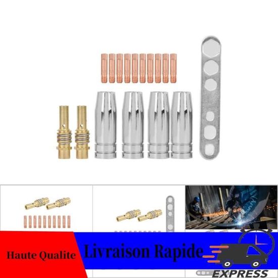 Lot De 20 Buses De Diffuseur De Gaz Pour Torche De Soudage MIG MAG - Filetage Femelle 15AK, En Laiton, 42 Mm - 6
