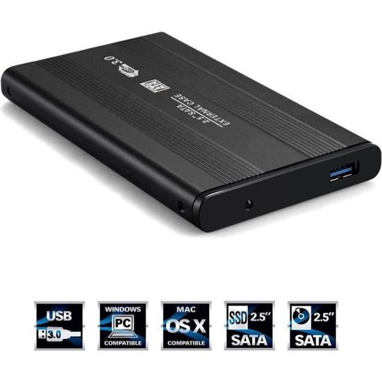 Boitier disque dur externe 2.5 SATA USB 3.0 => Livraison 3h gratuite* @  Click & Collect magasin Paris République