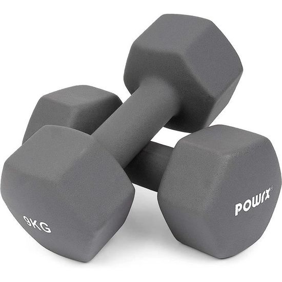 METIS Paire D'haltères Hexagonales En Néoprène – Plusieurs Options De