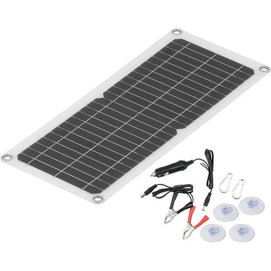 Port USB Panneau Solaire Flexible 20W 12V - Chargeur Batterie Voiture, USB, Pour Camping, Bateau Power Station Con Pannello Solare