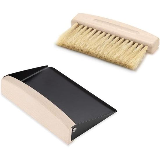 Lot De 2 Mini Balayettes De Table Et Pelle À Poussière Pour Cuisine, Salon, Couleur Bois[J3347