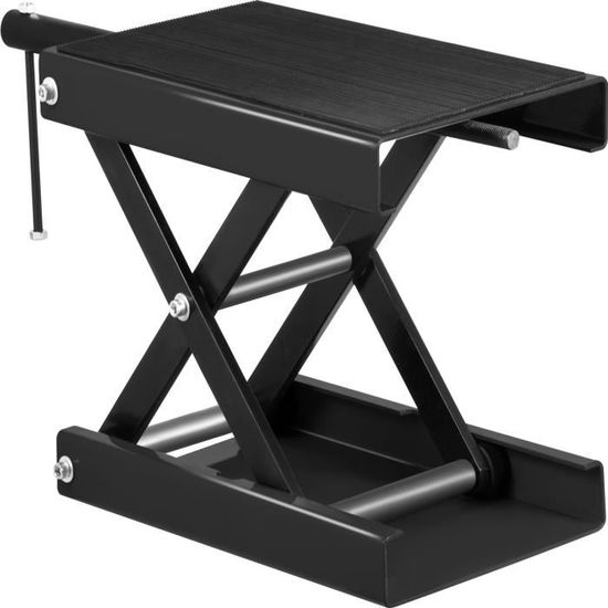 Cric Hydraulique Pour Moto - Capacité 680 Kg - Pont Élevateur Mobile Pliable - Hauteur Réglable 11.5 à 37.5 Cm
