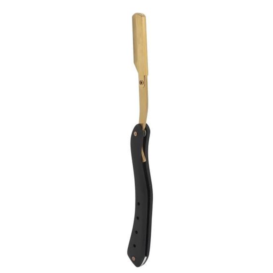 Rasoir Droit Manuel En Acier Inoxydable - Pour Barbe Et Cheveux - Pliant, Style Barbier