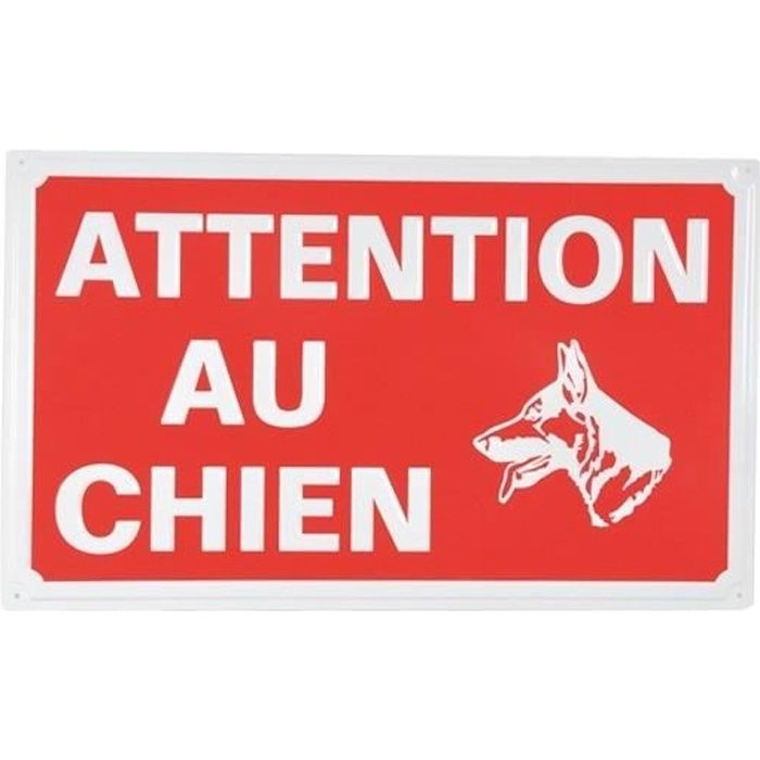 ATTENTION AU CHIEN MECHANT DOGUE BERGER AUTOCOLLANT STICKER AB116 