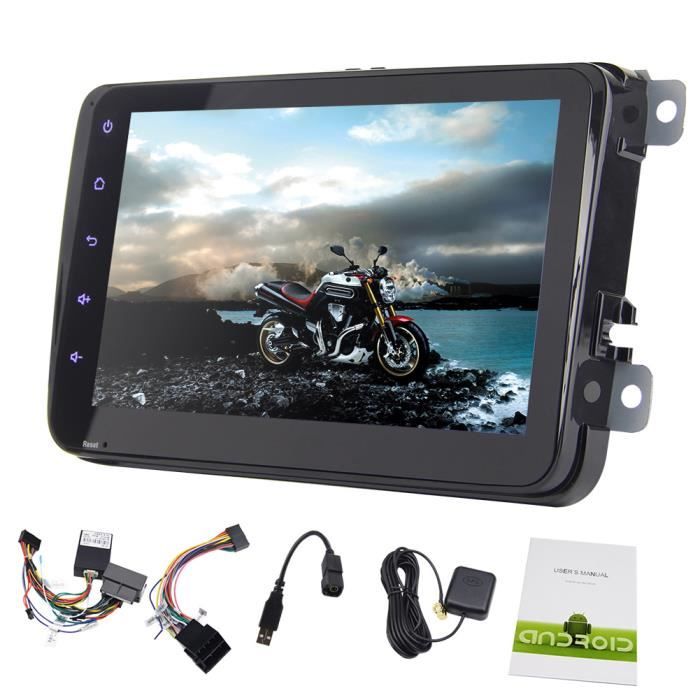 EINCAR GA5153W 8 Autoradio pouces stéréo Radio GPS voiture (pas de DVD) pour VW Volkswagen - Skoda - Seat Can-Bus Box pour volant