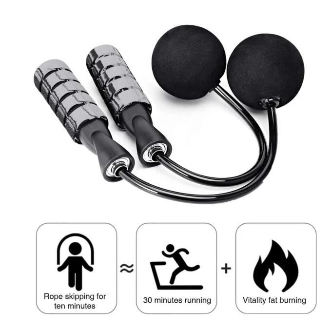 Corde à Sauter sans Fil Corde,Corde à Sauter sans Speed Jump Rope,Corde pour Maigrir,Sport,Fitness,Enfant et Adulte